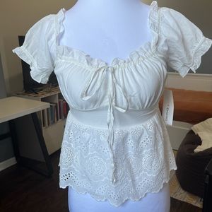 White baby doll top